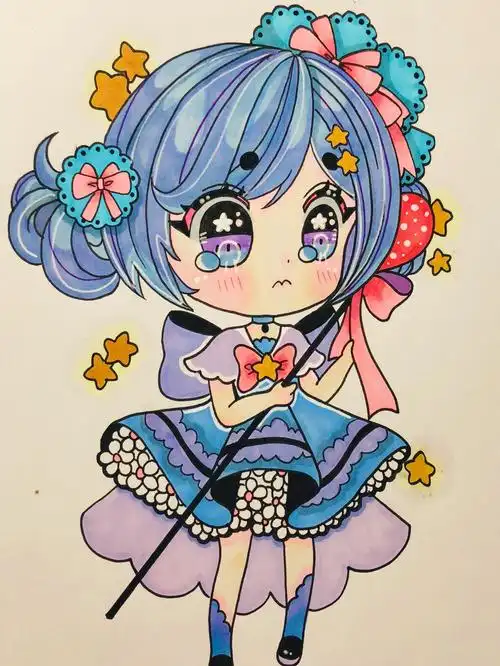 临摹动漫卡通人物_马克笔_卡通_动漫_临摹_手绘_马克笔手绘_人文_绘画