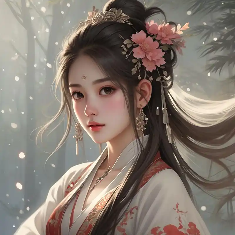 90高冷古风漫画女生头像94