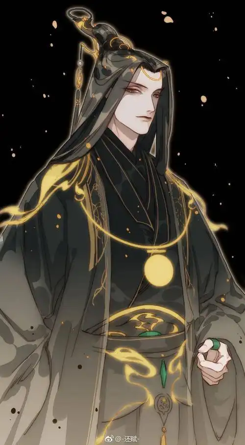 古风黑衣男子女子壁纸心中有丘壑眉目做山河