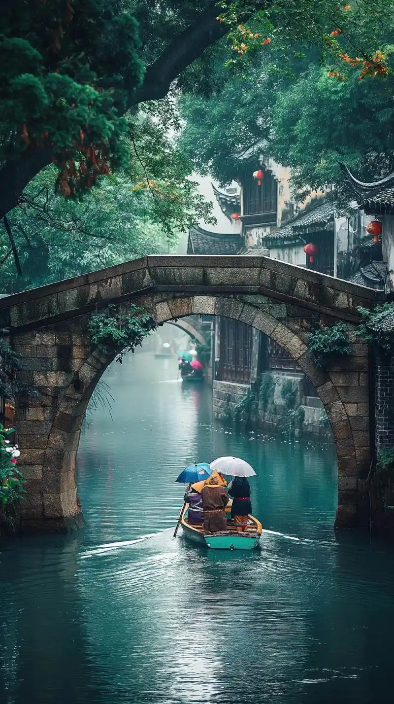 最爱夕阳下的江南水乡.