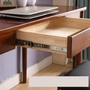 纯实木书桌家用台式电脑桌房间办公桌简约写字台 抽屉款1.2x0.