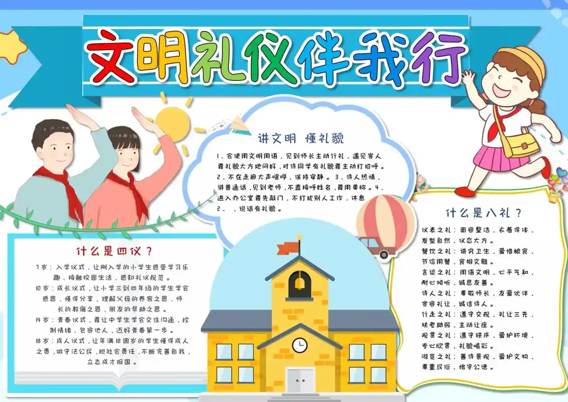 文明校园手抄报|讲文明懂礼貌手抄报.早晚有用!快收起来～需要 - 抖音