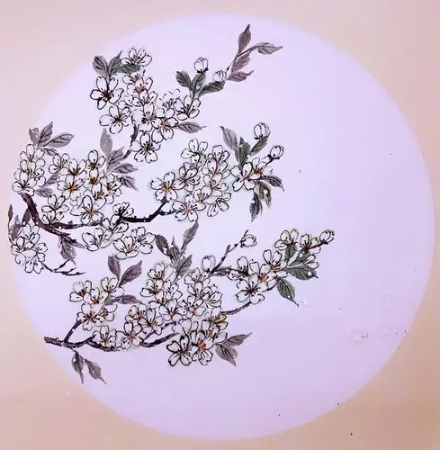 小白帆少儿国画～一首歌一幅画 今日作品《梨花又开放》