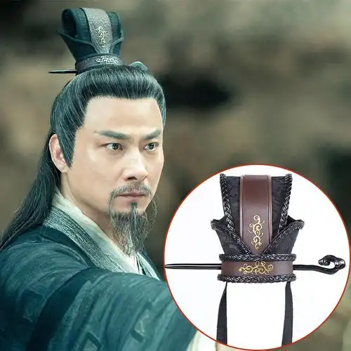 影视春秋战国将军发饰古装大侠道士男束发冠古代三国男士头饰帽子
