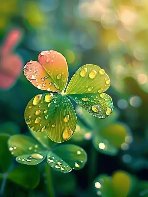 愿四叶草带给你幸运和希望,让你实现自己的愿望.