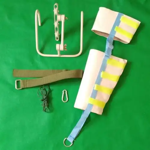 下肢皮牵引带大腿骨折牵引器腿部拉伸器家用膝关节床头吊砖牵引架