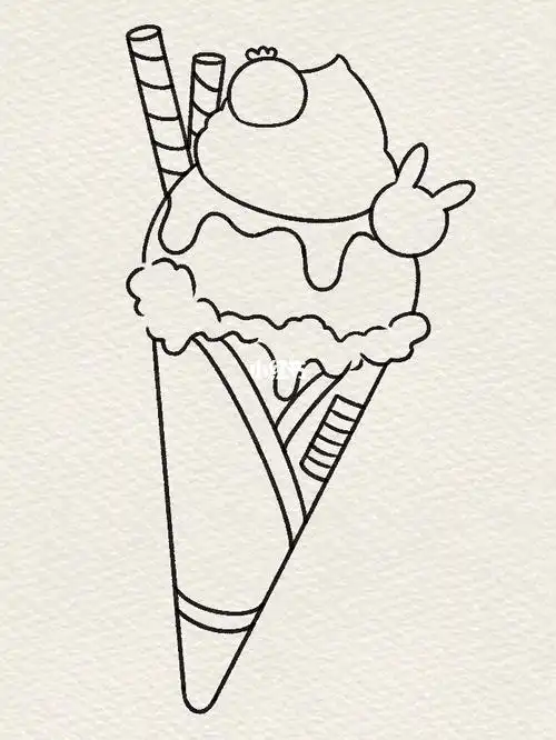 「简笔画」(100/60)草莓91冰淇淋90·内附步骤