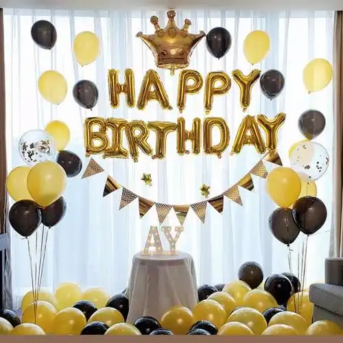 生日快乐铝膜气球男朋友女孩浪漫惊喜装饰派对背景墙气球