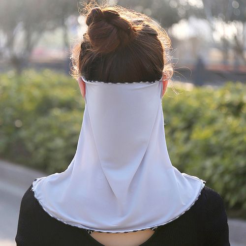 防晒口罩女冰丝夏天遮阳面纱全脸口鼻罩男透气夏季薄款骑车蒙面罩