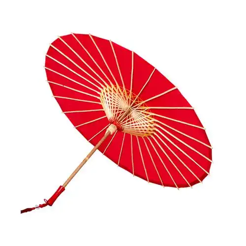 手工新娘大纯红竹伞油纸伞蕾丝中式结婚礼摄影工艺伞