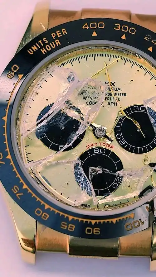 手表维修l#劳力士手表能摔成这样,你心是真大啊