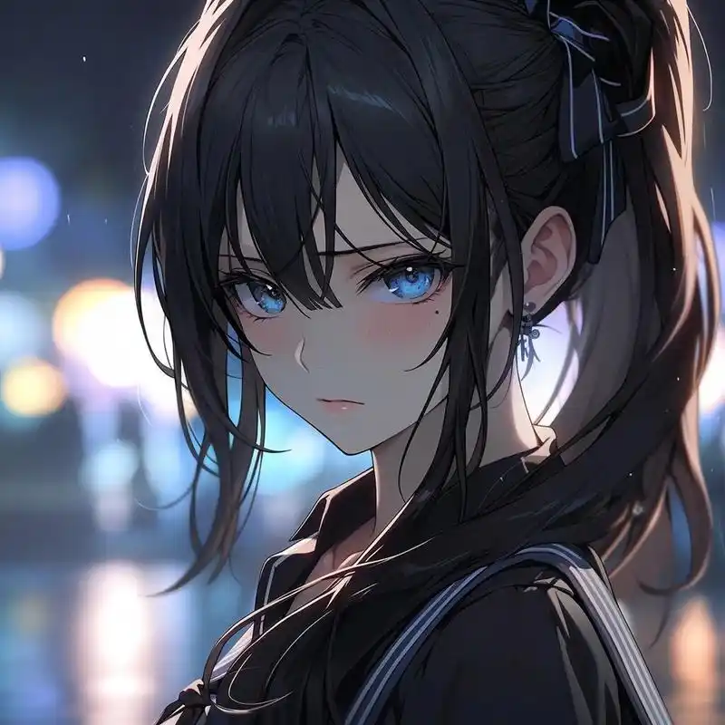 单马尾动漫女高头像