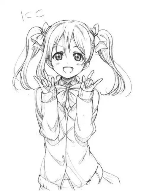 卡通少女简笔画 卡通少女简笔画可爱萌全身