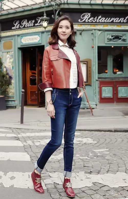 刘诗诗漫步巴黎优雅街拍