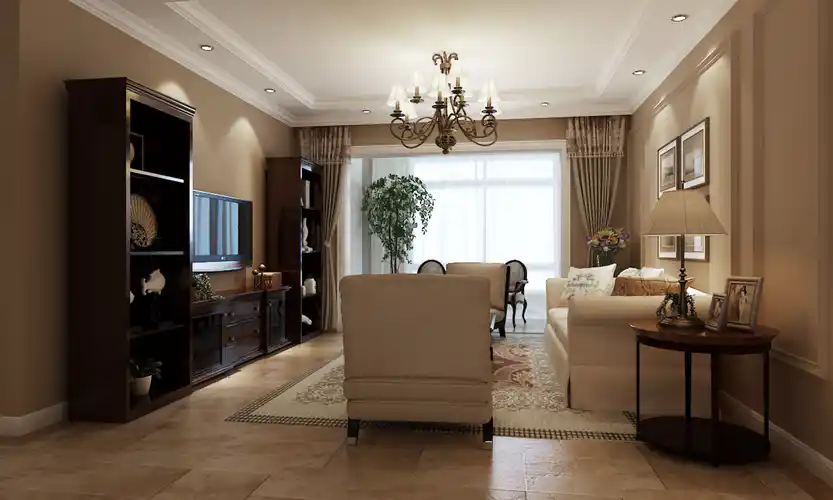 美式风格三室一厅装修设计效果图