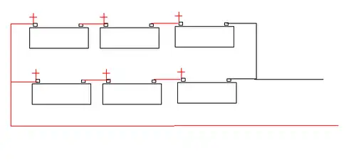 六个12v的电池怎么连接成36v,希望有图!谢谢!