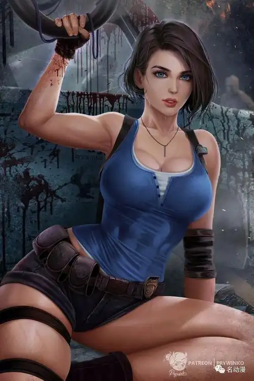 肌肉女插画作品欣赏附女汉子画法小教程