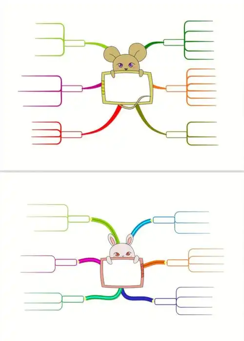 思维导图彩色模板可打印