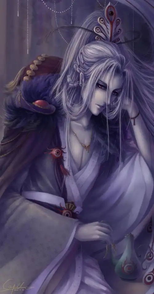 古装简笔画男子妖孽