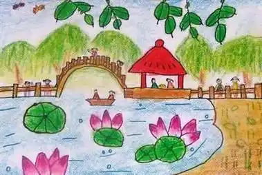 公园一角/少儿绘画作品/儿童画/网络美术馆-218kb可爱的主题简笔画.