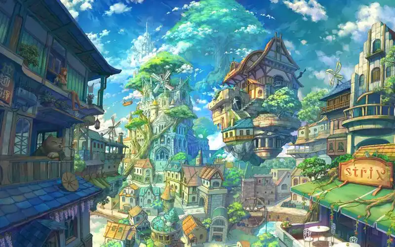 动漫场景高清插画桌面壁纸