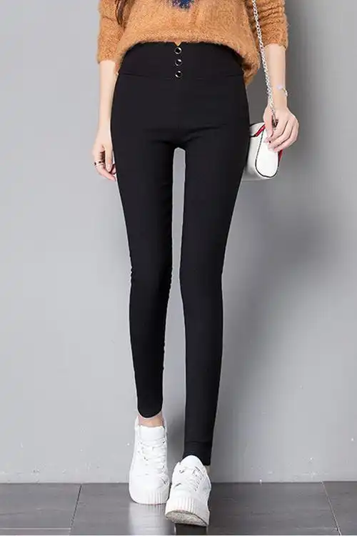 打底裤女夏季款外穿新款黑色显瘦韩版小脚弹力学生铅笔紧身长裤子