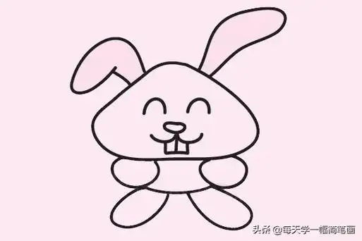 小白兔怎么画简单,兔子怎么画最简单画法|admin_人人点