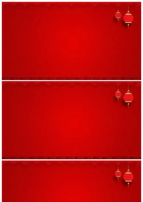 海浪 古典边框 灯笼喜庆红高清背景图片