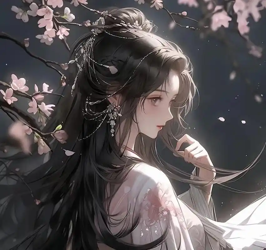 古风女子头像,花开有落时,人生容易老