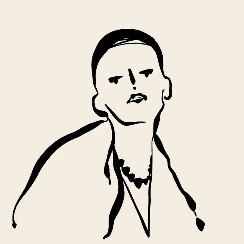 黑白极简线条画97高级女生头像简约炫酷壁纸 这次的画风很随性 还