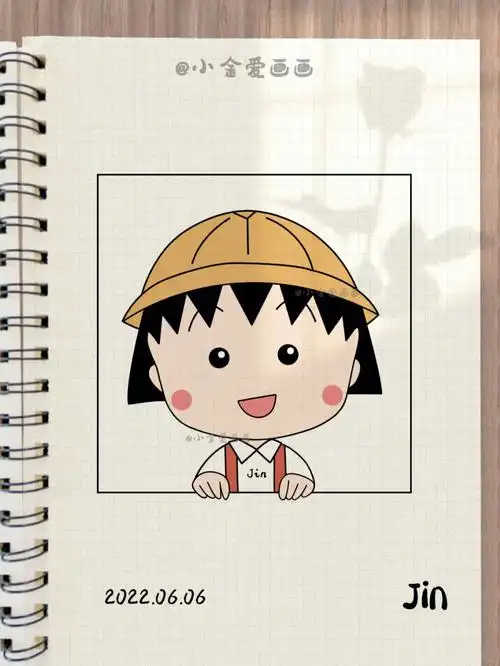 樱桃小丸子简笔画教程5