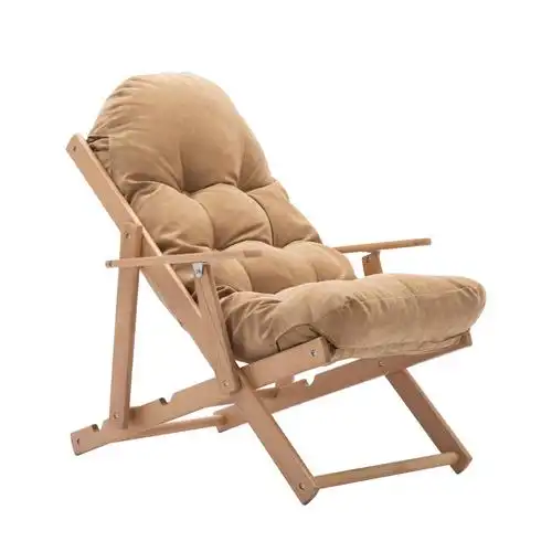 躺椅实木北欧客厅休闲懒人沙发阳台可折叠收纳折叠椅