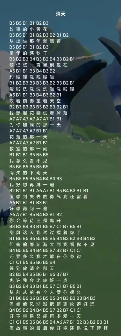 首页> 新闻> 光遇晴天乐谱分享   光遇晴天是周杰