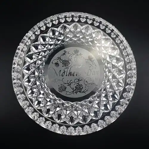 水晶盘子装饰墙挂盘家居摆设waterford欧式母亲节纪念装饰坐盘