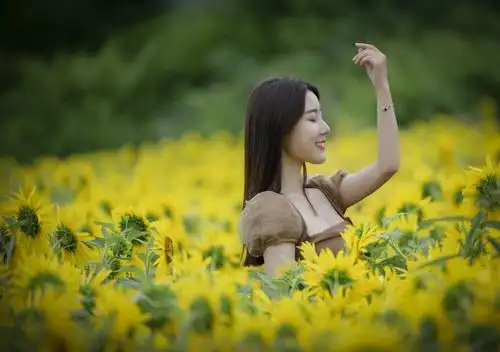 向日葵唯美人像