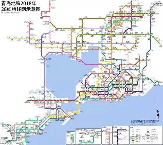 青岛地铁规划图(仅供参考)