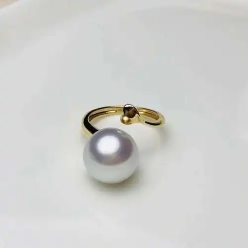 心之所向爱心款澳白海水珍珠开口戒指