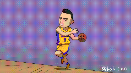 易建联 扣篮 漫画 湖人