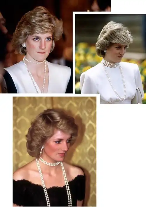 果然时髦精们都爱戴珍珠不管是妍珍还是戴妃凭珍珠项链美上热搜高级显