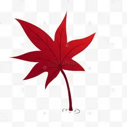 手绘设计图秋季小物卡通手绘插画立秋枫树立秋油画风秋季树木落叶元