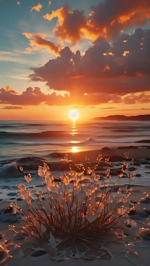 绝美海边日落壁纸来袭