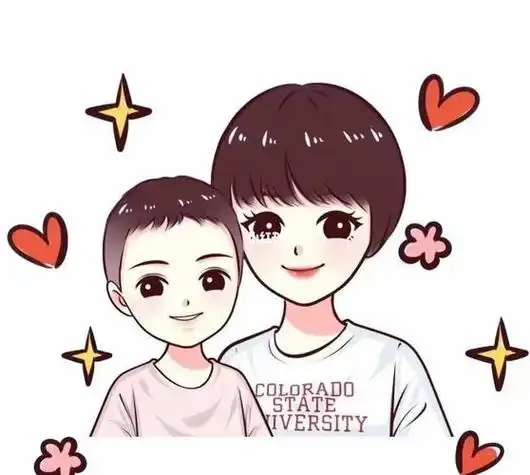 亲子头像一对2张卡通动漫