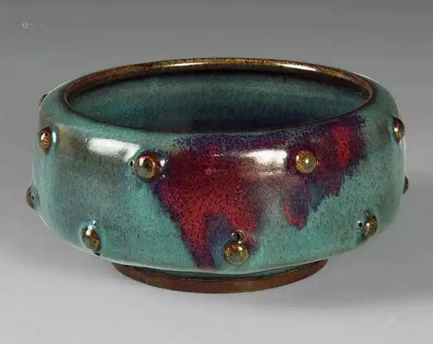 0190 元/明 鼓丁纹钧窑笔洗