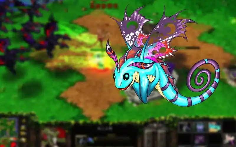 《魔兽争霸3》精灵龙游击队 暗夜1v3疯狂电脑【知了cc】