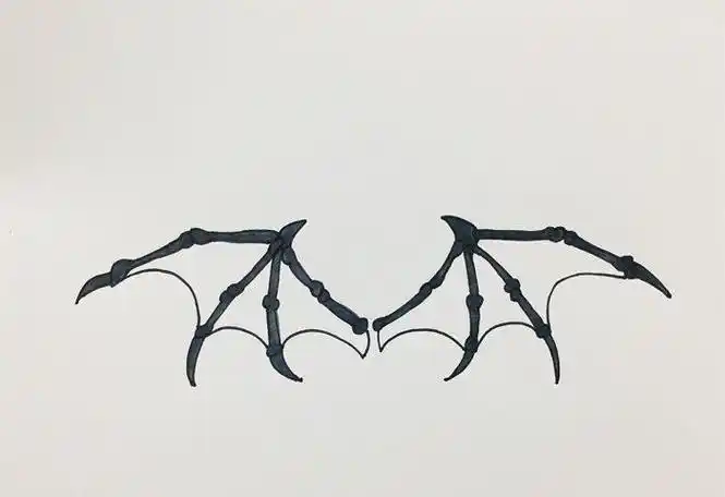 小恶魔简笔画可爱带翅膀