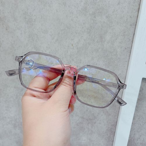 白色透明明眼镜框近视不规则ins小脸眼睛架可眼镜架