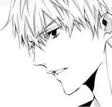 漫画侧脸简笔画男生