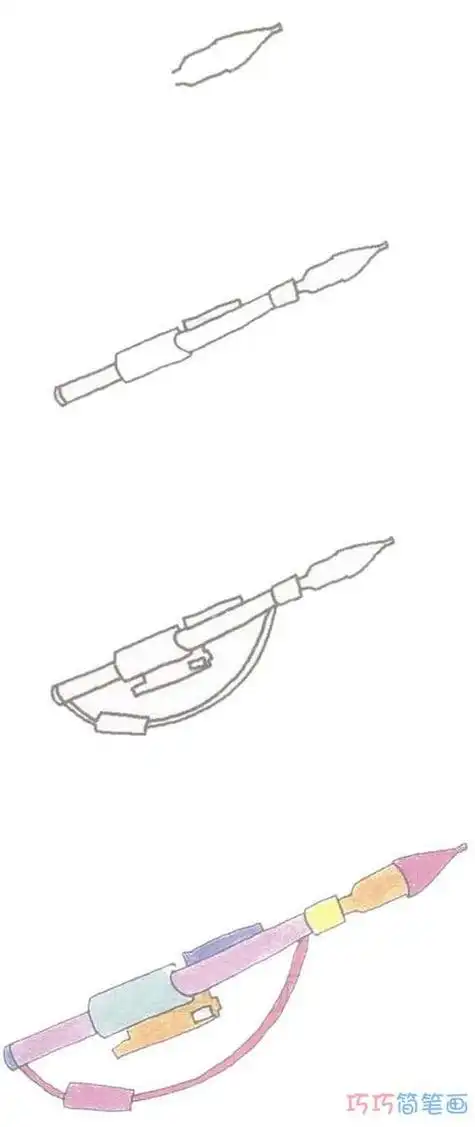 和平精英火箭筒简笔画简单