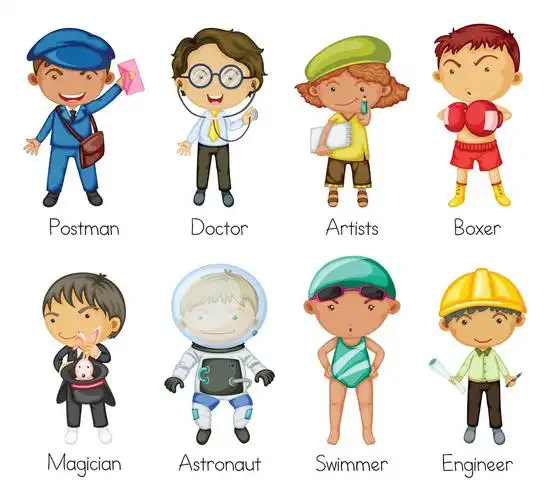 各行业的卡通人物矢量素材下载(图片id:393993)_-儿童幼儿-矢量素材