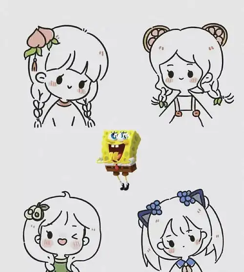 萌系简笔画可爱卡通人